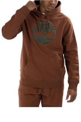 Hoodie met boomlogo “Bruin”