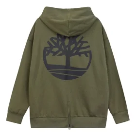 Hoodie met boomlogo “Olijfgroen”