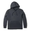Hoodie met gemengde materialen, geverfd in de massa “Donkergrijs”