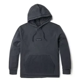 Hoodie met gemengde materialen, geverfd in de massa “Donkergrijs”