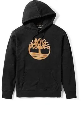 Hoodie met gouden logo “Zwart”