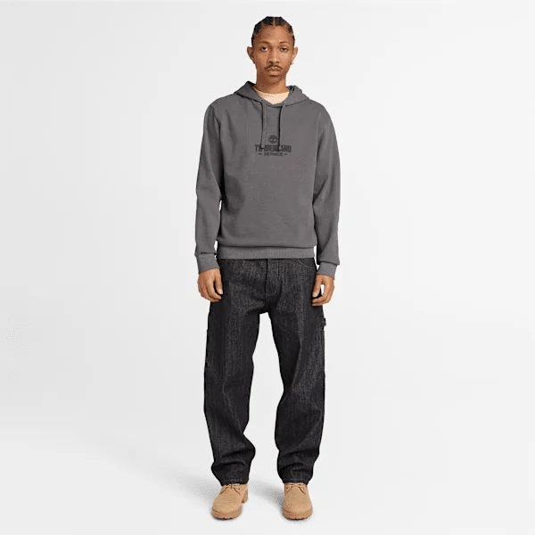Hoodie voor heren, in de massa geverfd Hoodie voor heren, in de massa geverfd