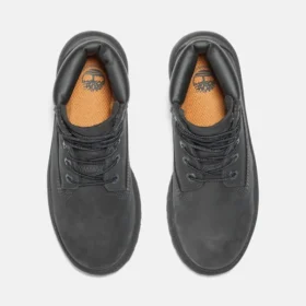 Junior Premium 6-Inch waterdichte laarzen – Zwart nubuck