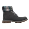 Lindon Woods 6-Inch Boot “Donkergrijs nubuck en zwart bedrukte kraag”