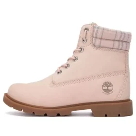 Lindon Woods 6-Inch Waterproof Laarzen “Pink Nubuck and Printed Collar”