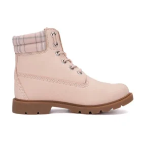 Lindon Woods 6-Inch Waterproof Laarzen “Pink Nubuck and Printed Collar”