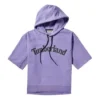 Logo-opdruk Casual hoodie met korte mouwen Paars