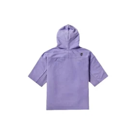 Logo-opdruk Casual hoodie met korte mouwen Paars