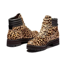 London Square Mid Hiker-laarzen “Bruin met luipaardprint”