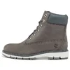 Lucia Way 6-Inch waterdichte laarzen met brede pasvorm “Medium Grey Nubuck”