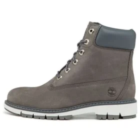 Lucia Way 6-Inch waterdichte laarzen met brede pasvorm “Medium Grey Nubuck”
