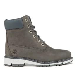 Lucia Way 6-Inch waterdichte laarzen met brede pasvorm “Medium Grey Nubuck”