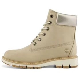 Lucia Wy 6-Inch Waterdichte Laarzen “Beige Dragonfly”