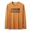 Merk T-shirt met lange mouwen “Geel”