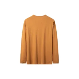 Merk T-shirt met lange mouwen “Geel”