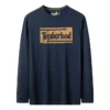 Merk T-shirt met lange mouwen “Navy”