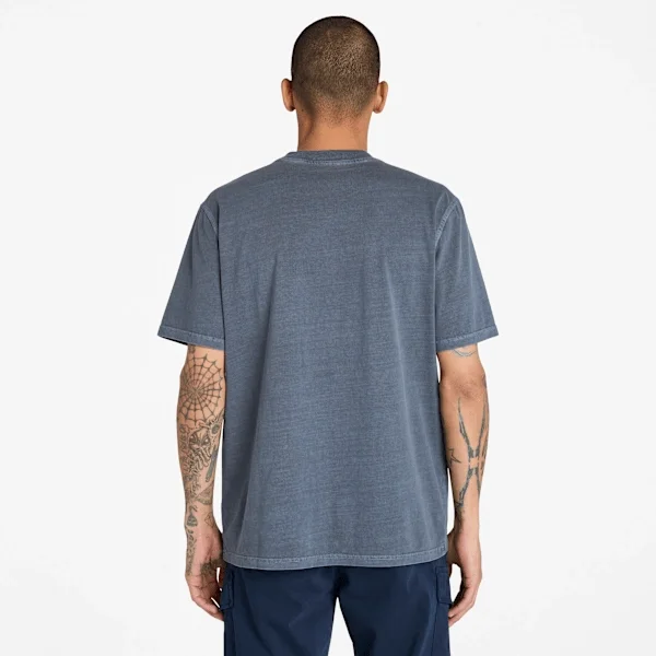 Merrymack River T-shirt met borstzak voor heren, in de massa geverfd Merrymack River T-shirt met borstzak voor heren, in de massa geverfd