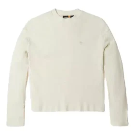 Mini Logo T-shirt met lange mouwen en cropped pasvorm “White”