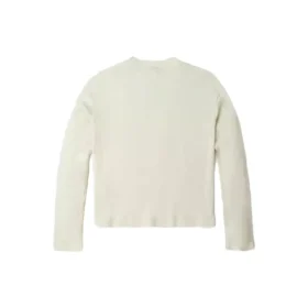 Mini Logo T-shirt met lange mouwen en cropped pasvorm “White”