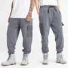 Mixed Media Garment Dye Joggingbroeken “Grey”