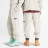 Mixed Media Garment Dye Joggingbroeken “Wit”
