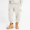 Mixed Media Garment Dye Joggingbroeken “Wit”