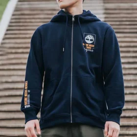 Nature Needs Heroes jas met doorlopende rits “Navy”
