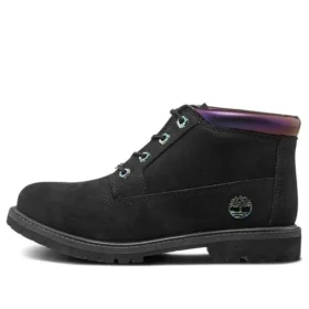 Nellie 6-Inch iriserende waterdichte chukka-laarzen “Zwart Nubuck”