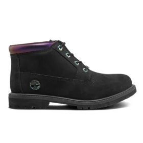 Nellie 6-Inch iriserende waterdichte chukka-laarzen “Zwart Nubuck”