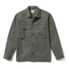 Overhemd met dubbele opgestikte zakken “Olive Green”