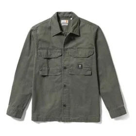 Overhemd met dubbele opgestikte zakken “Olive Green”