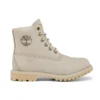 Paninara kraagloze 15 cm brede waterdichte laarzen “Lichtgrijs nubuck”