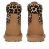 Premium 6-Inch Boot “Beige nubuck met luipaardprint”