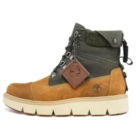 Raywood 6-Inch EK+ waterdichte laarzen met brede pasvorm “Tarwe Nubuck with Green”
