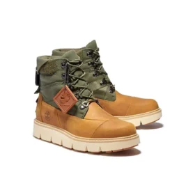 Raywood 6-Inch EK+ waterdichte laarzen “Tarwe Nubuck met groen”
