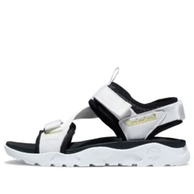 Ripcord sandalen met dubbele band “White Zwart”