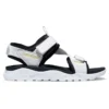 Ripcord sandalen met dubbele band “White Zwart”