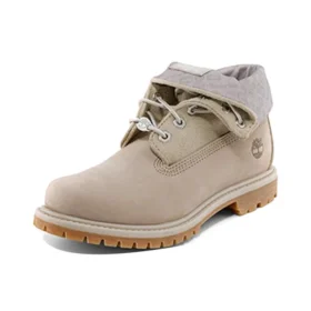 Roll Top Laarzen Basic “Beige met lichtgrijs”