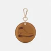 Ronde, dubbelzijdige leren sleutelhanger Ronde, dubbelzijdige leren sleutelhanger