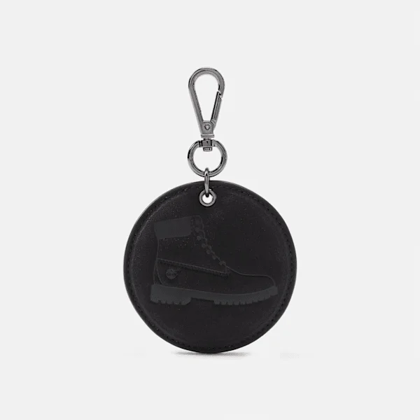 Ronde, dubbelzijdige leren sleutelhanger Ronde, dubbelzijdige leren sleutelhanger