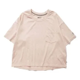 Ronde hals, korte mouwen, roze