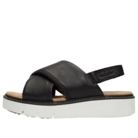 Safari Dawn-sandalen met achterriempje “Zwart Full Grain”