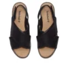 Safari Dawn-sandalen met achterriempje “Zwart Full Grain”