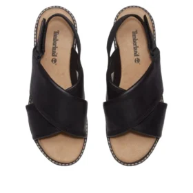 Safari Dawn-sandalen met achterriempje “Zwart Full Grain”