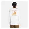 Schoenlogo T-shirt met lange mouwen “Wit Geel”