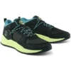 Solar Wave Mixed-Media Sneakers “Zwart Nubuck met Lime”