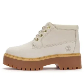 Stone Street Mid Veterschoenen Waterdichte Laarzen “White Nubuck”