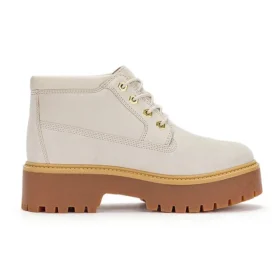 Stone Street Mid Veterschoenen Waterdichte Laarzen “White Nubuck”