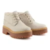 Stone Street Mid Veterschoenen Waterdichte Laarzen “White Nubuck”