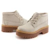 Stone Street Mid Veterschoenen Waterdichte Laarzen “White Nubuck”